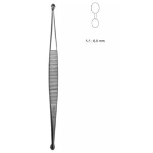 Łyżeczka kostna typu VOLKMANN podwójna, dł. 160 mm, końcówki: 2,5 mm, 2 mm