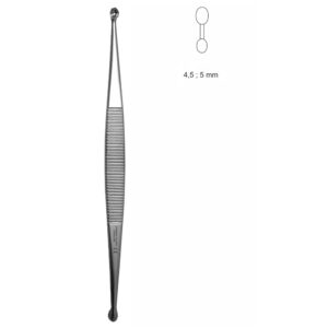 Łyżeczka kostna typu VOLKMANN podwójna, dł. 160 mm, końcówki: 2,5 mm, 2 mm