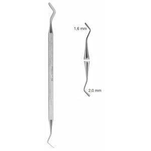 Narzędzie do wypełnień  "gruszka", dwustronne, 1,6 mm x 2,0 mm