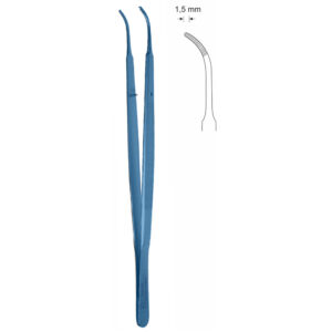 Pinceta anatomiczna typu GERALD, dł. 175 mm, czubek 1,5 mm, odgięta