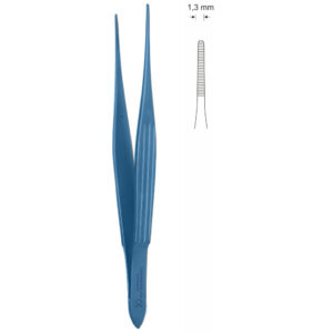 Pinceta anatomiczna typu MC INDOE, dł. 155 mm, czubek 1,3 mm, prosta