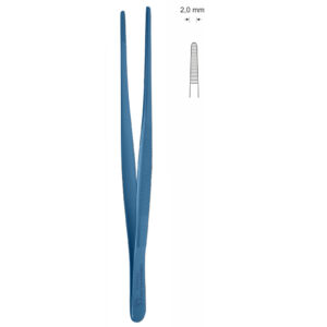 Pinceta anatomiczna typu MEDIUM, dł. 145 mm, czubek 2 mm, prosta