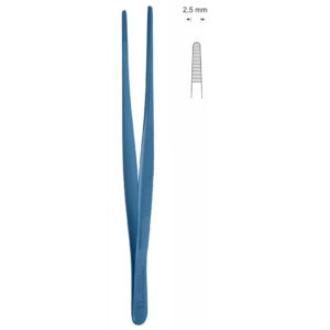 Pinceta anatomiczna typu MEDIUM, dł. 200 mm, czubek 2,5 mm, prosta
