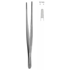 Pinceta anatomiczna typu MEDIUM, dł. 200 mm, czubek 2,5 mm, prosta
