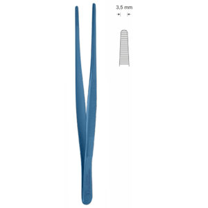 Pinceta anatomiczna typu STANDARD, dł. 160 mm, czubek 3,5 mm, prosta