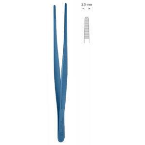 Pinceta anatomiczna typu MEDIUM, dł. 180 mm, czubek 2,5 mm, prosta
