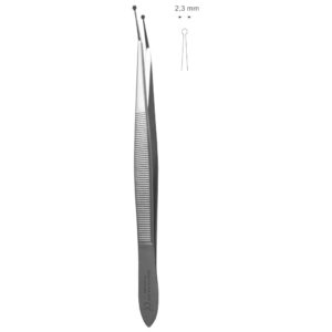 Pinceta (pęseta) do soczewek, 150mm, średnica części pracującej 2,3 mm