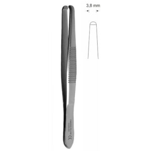 Pinceta epilacyjna typu BEER, dł. 90 mm, czubek 3,8 mm, prosta