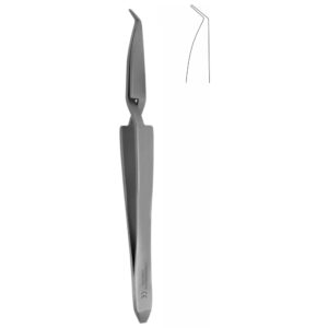 Pinceta ortodontyczna delikatna, dł. 120 mm, podwójnie odgięta