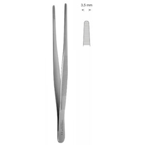 Pinceta anatomiczna typu STANDARD, dł. 180 mm, czubek 3,5 mm, prosta